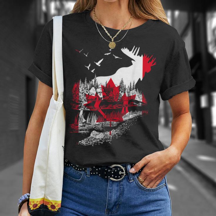 Canada Flag Moose Canada T-Shirt Geschenke für Sie