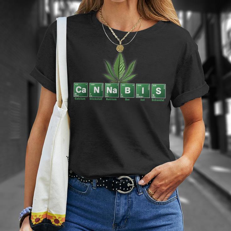 Cannabis Periodensystem Marijuana Hemp Leaf T-Shirt Geschenke für Sie