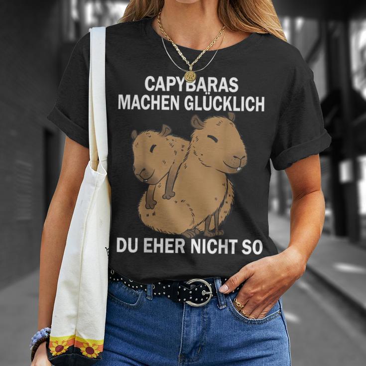 Capybaras Machen Glücklich Du Eher Nicht So Wasserschwein T-Shirt Geschenke für Sie