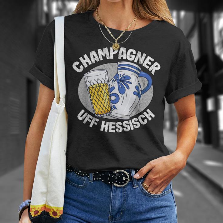 Champagne Uff Hessian Apple Wine Appeller Frankfurt Appeelwoi T-Shirt Geschenke für Sie