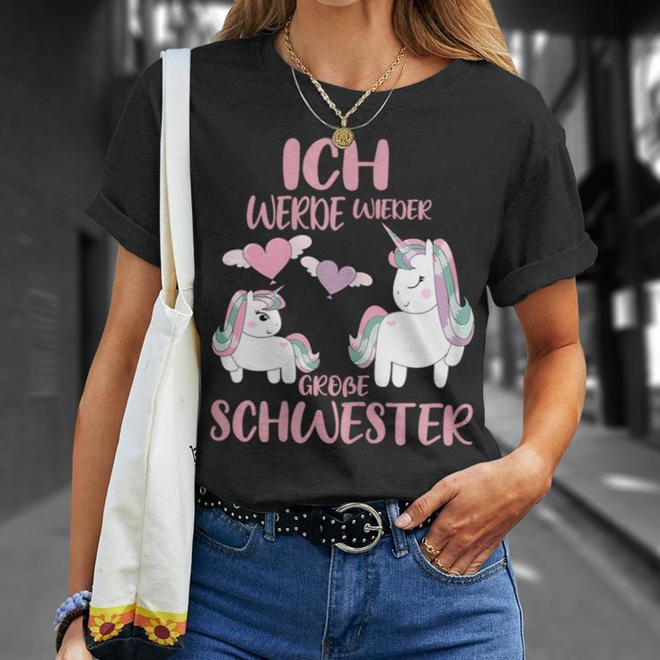 Children's Ich Werde Wieder Große Schwestererkunden Unicorns T-Shirt Geschenke für Sie