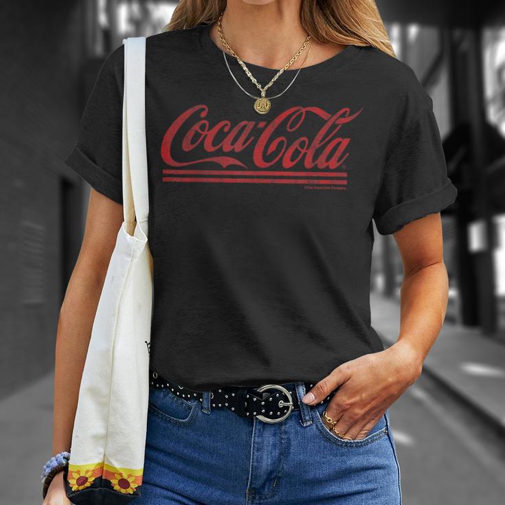 Coca-Cola Distressed Cursive Logo T-Shirt Geschenke für Sie