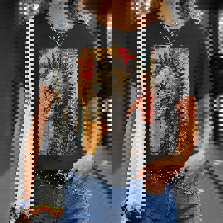 Crâne De Motard Graffitiintage Horreur Crâne T-Shirt Cadeaux pour elle