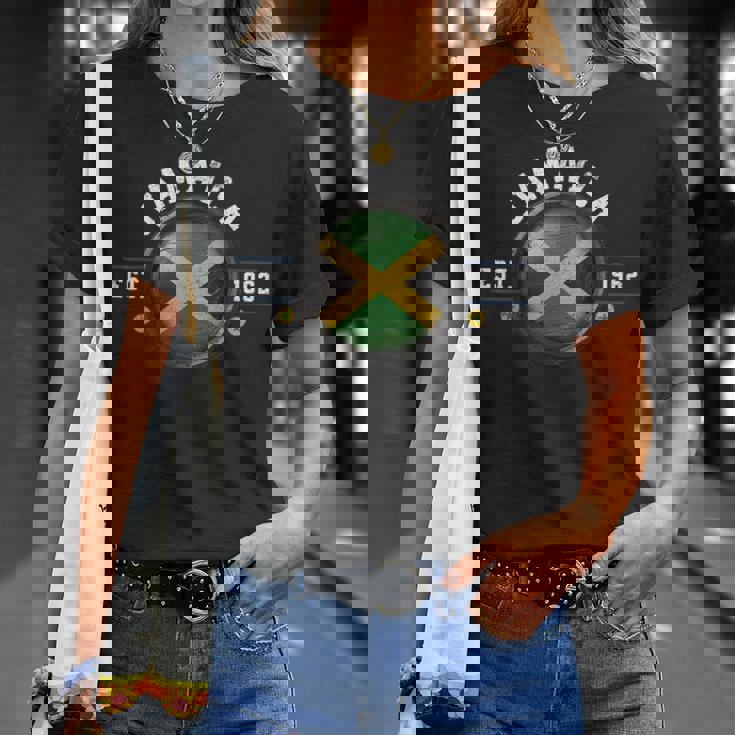 Cute Jamaica Flag Reggae Jamaican Jamaican Flag T-Shirt Gifts for Her