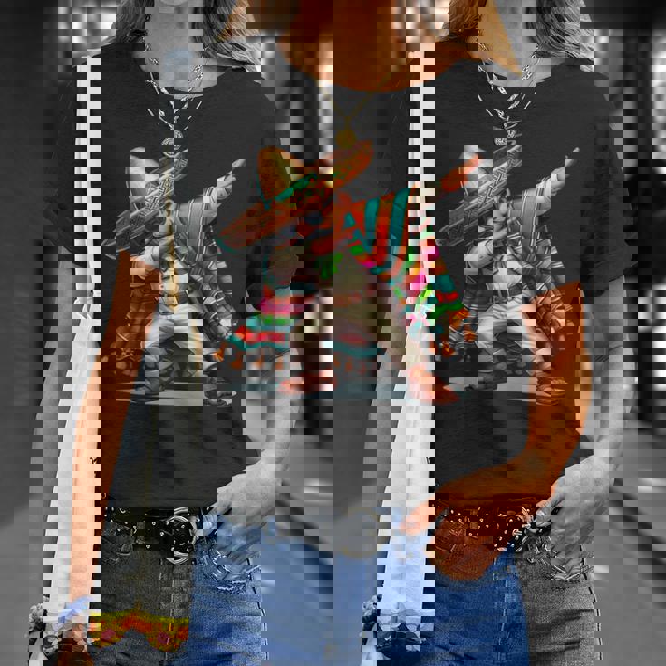 Dabbing Mexican Poncho Cinco De Mayo Boys Sombrero Dab T-Shirt Gifts for Her