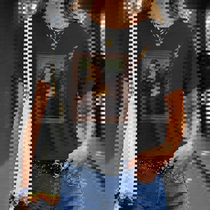 Dabbing Mona Lisa Pittura La Gioconda Maglietta Regalos para ella