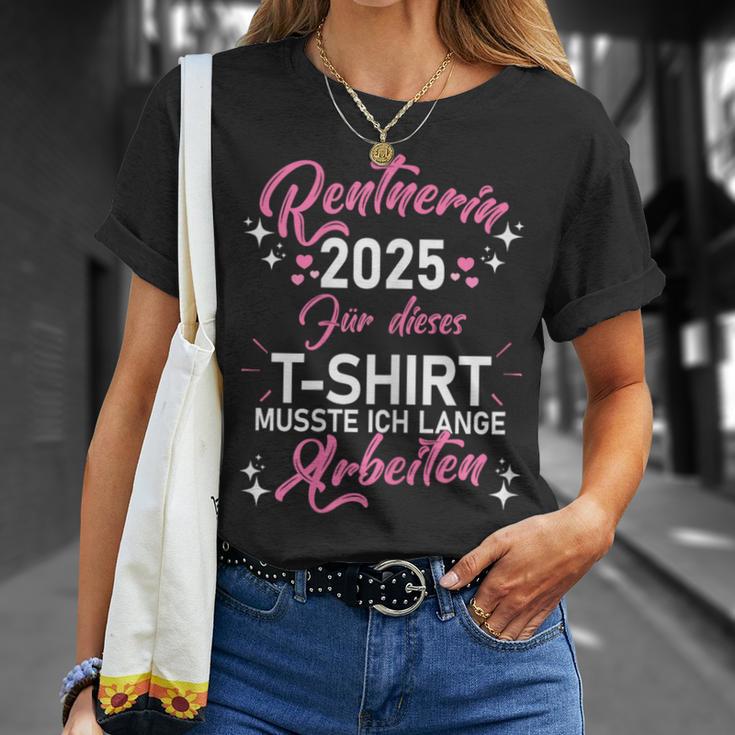 Damen Rente 2025 Ruhestand Pension Deko Dekoration Rentner 2025 T-Shirt Geschenke für Sie