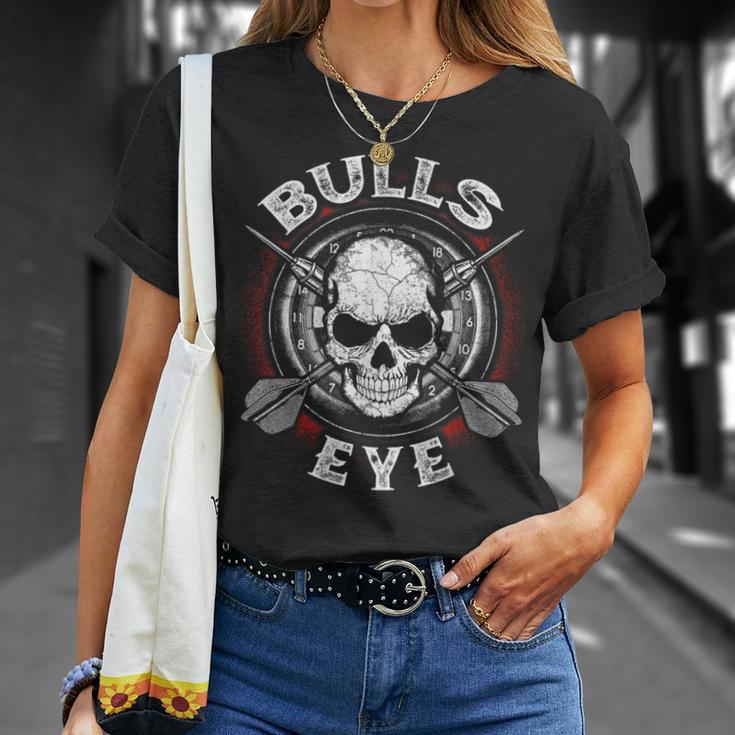 Darts Dart 180 Bullseye Skull T-Shirt Geschenke für Sie