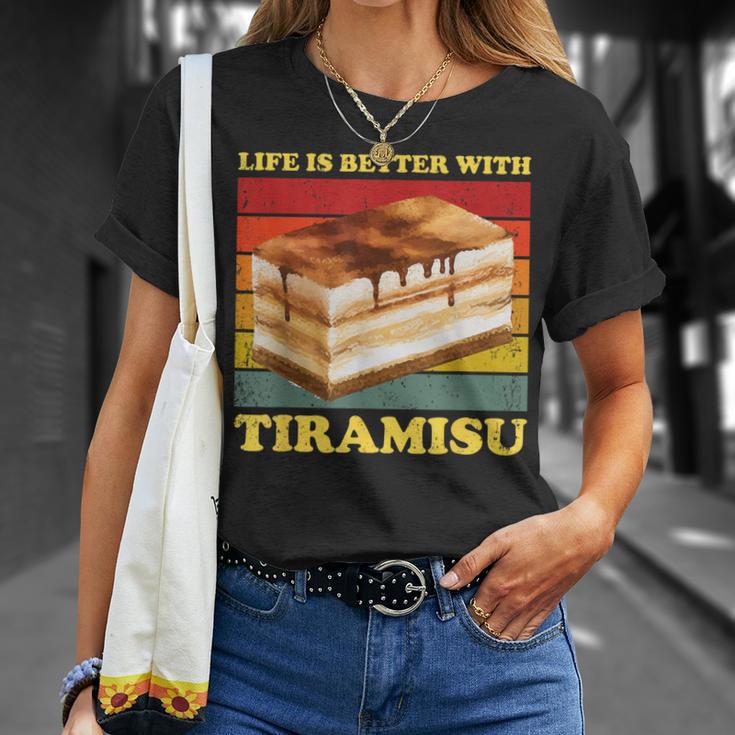 Das Leben Ist Besser Mit Tiramisu Tiramisu T-Shirt Geschenke für Sie