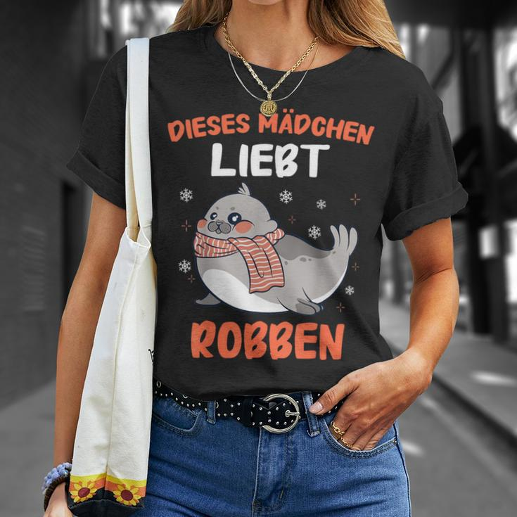 Das Mädchen Liebt Robben Seehund Dieses Mädchen Lieb T-Shirt Geschenke für Sie