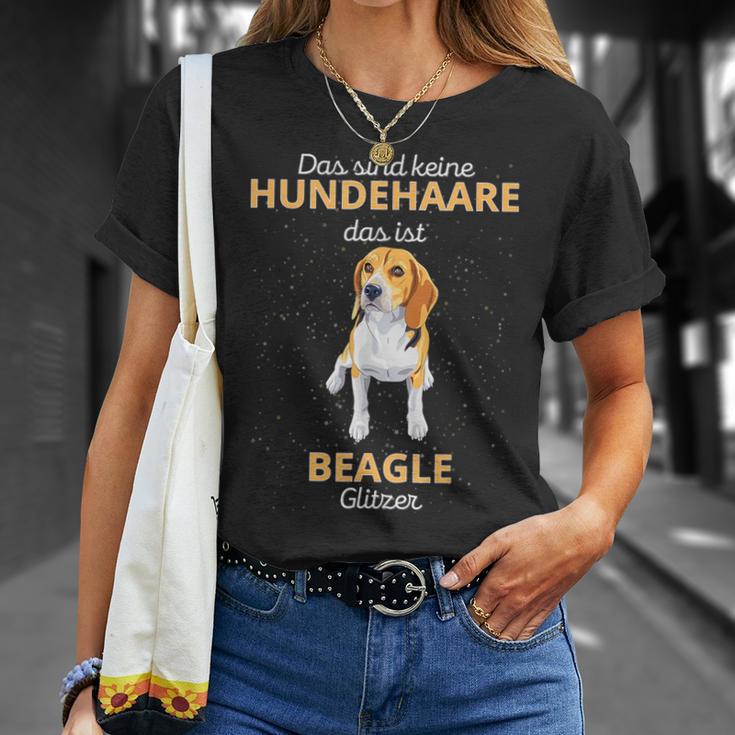 Das Sind Keine Hundehaare Das Ist Beagle Glitter T-Shirt Geschenke für Sie