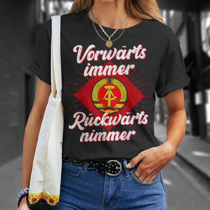 Ddr Orwärts Forward Immer Backward S T-Shirt Geschenke für Sie