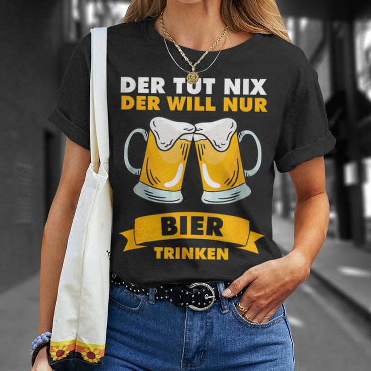 Der Tut Nix Der Will Nur Biertrinken T-Shirt Geschenke für Sie