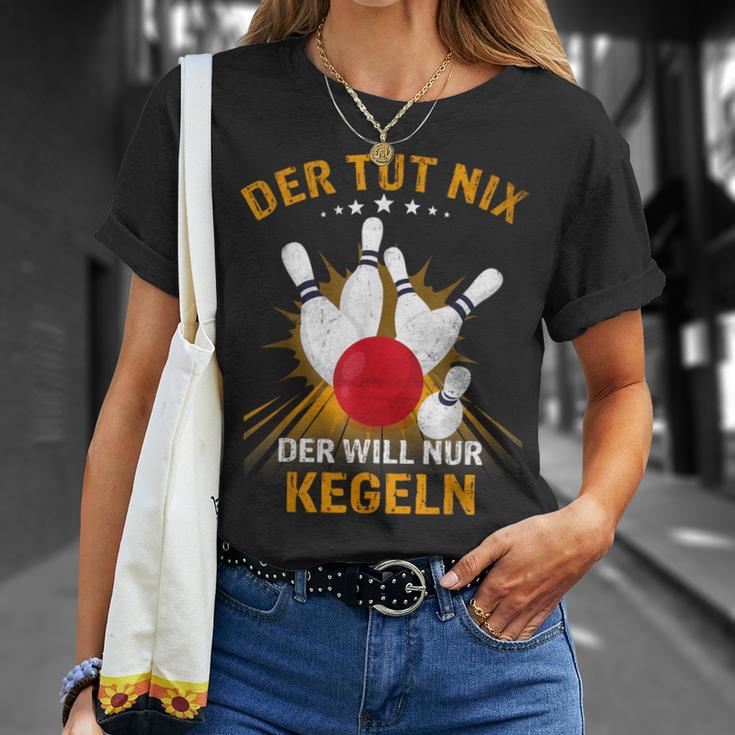 Der Tut Nix Der Will Nur Kegeln Kegel Club Hobby Kegel T-Shirt Geschenke für Sie