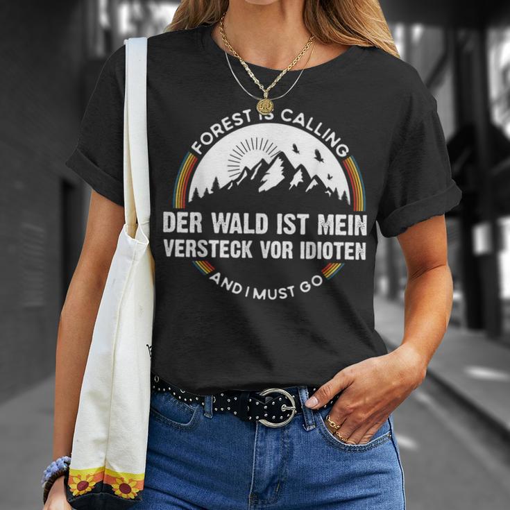 Der Wald Ist Meineheckeckor Idioten Wandern The Forest I T-Shirt Geschenke für Sie