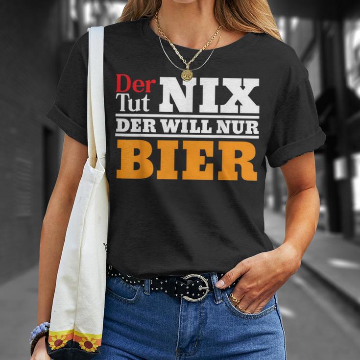 Der Will Nur Bier Biertrinker T-Shirt Geschenke für Sie