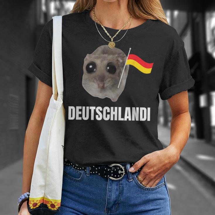 Deutschlandi Sad Hamster Meme T-Shirt Geschenke für Sie