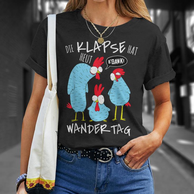 Die Klapse Hat Heut Wandertag Hiking Jga Selfironie T-Shirt Geschenke für Sie