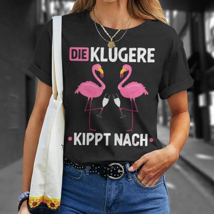 Die Klügere Kippt Nach Malle Mädels Saufen Jga Prosecco Sekt T-Shirt Geschenke für Sie