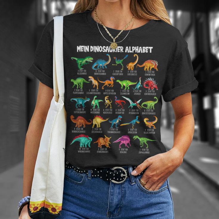 Dinosaur Types Alphabet A-Z Dino Abc T-Rex Dinosaur T-Shirt Geschenke für Sie