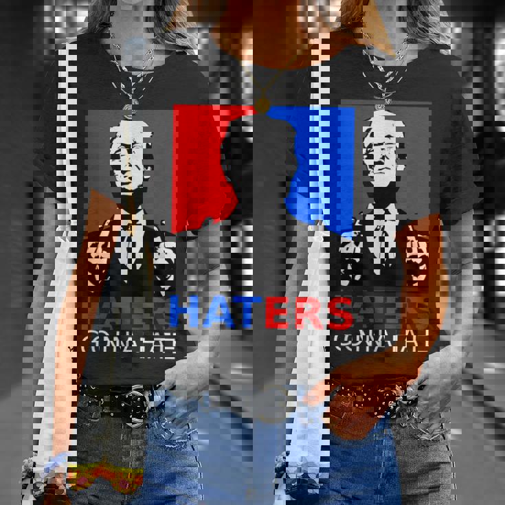 Donald Trump Dedo Medio Arte De La Sátira Trump Regalo Camiseta unisex Regalos para ella