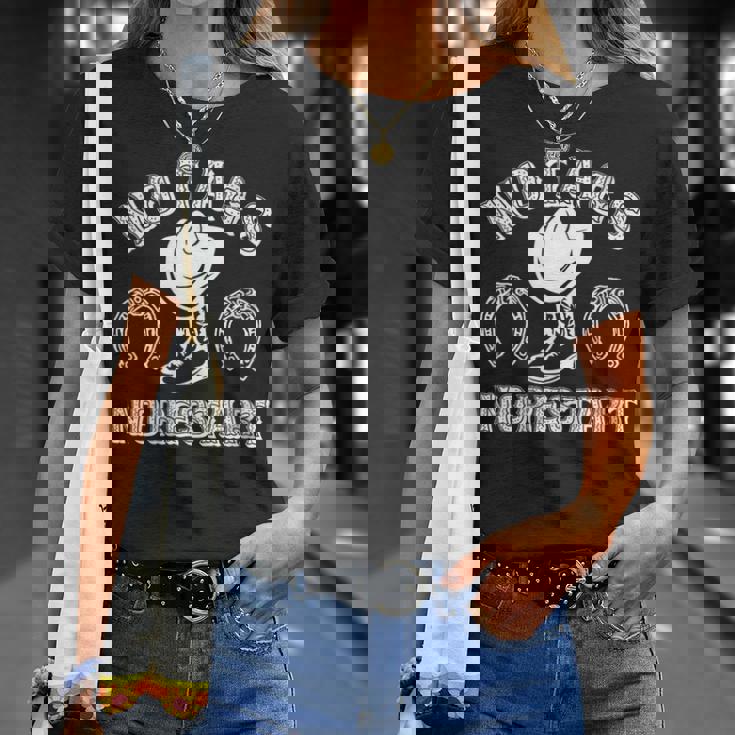 Donna No Tags No Restarts Cappello Da Cowboy Stivali Linea Danza Con Collo A Maglietta Regalos para ella