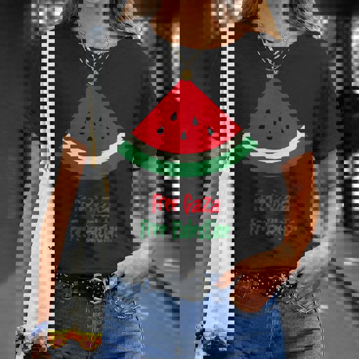 Donna Palestina Free Gaza Free Palestina Con Collo A Maglietta Regalos para ella