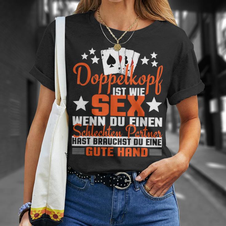 Doppelkopf Doppelkopf Ist Wie Sex T-Shirt Geschenke für Sie