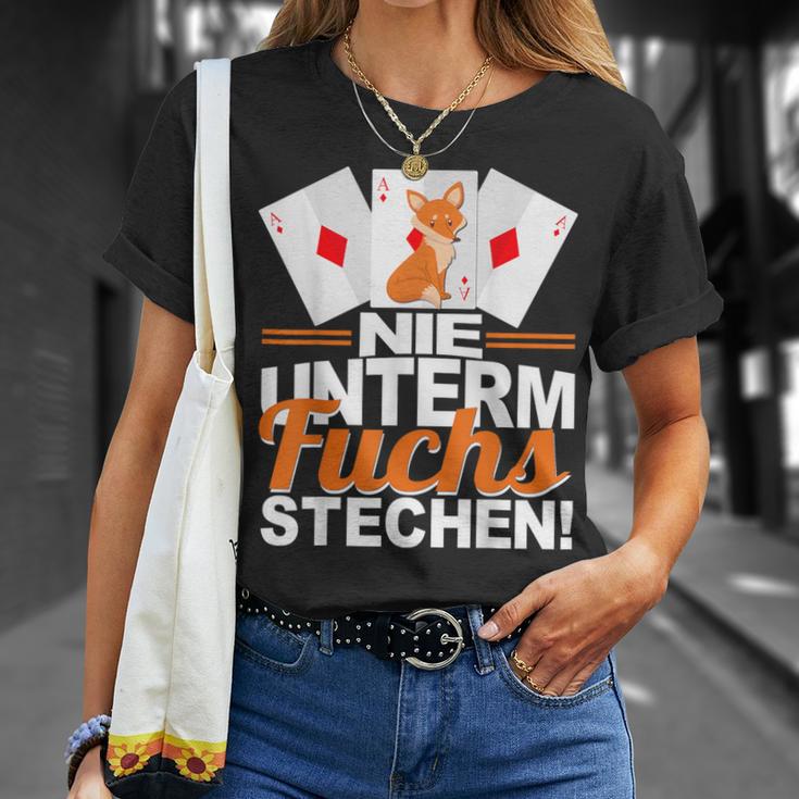 Doppelkopf Nie Unterm Fuchs Steche S T-Shirt Geschenke für Sie