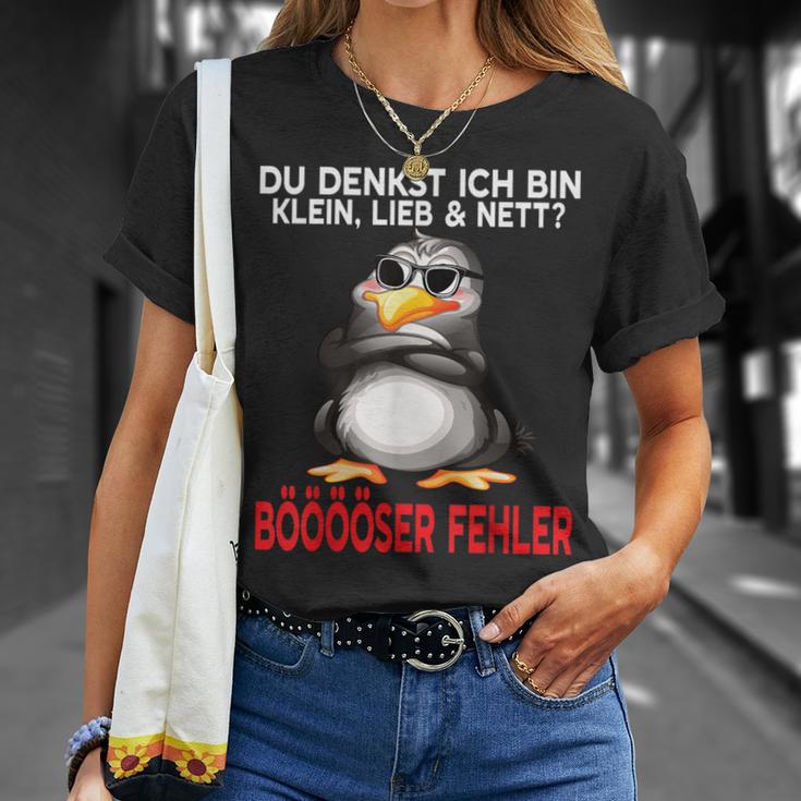 Du Denkst Ich Bin Klein Lieb Und Nett Cute Penguin T-Shirt Geschenke für Sie