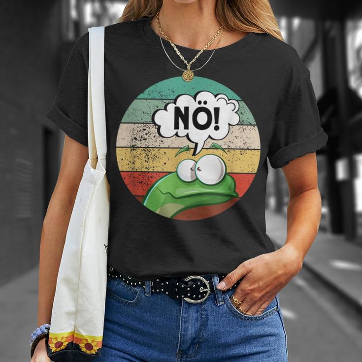 Before Du Fragst Nein Nöintage Frog T-Shirt Geschenke für Sie