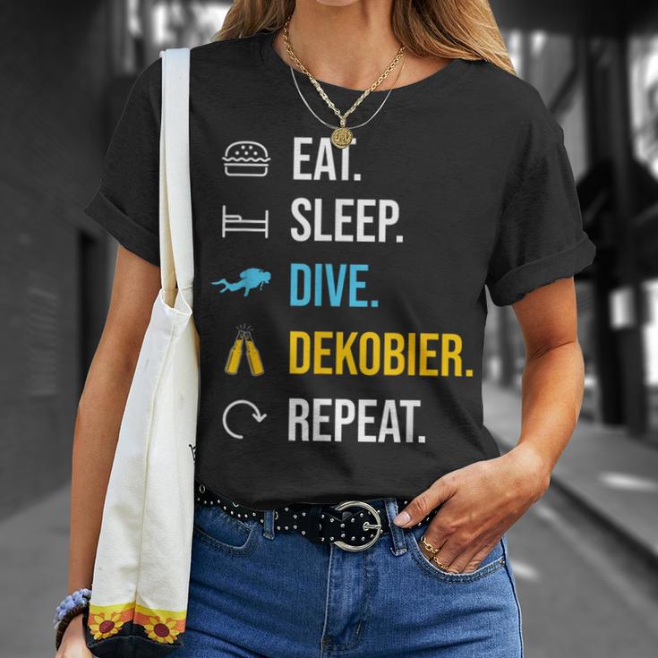 Eat Sleep Dive Dekobier Repeat Diving T-Shirt Geschenke für Sie