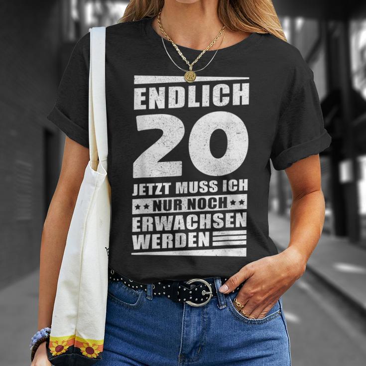 Endlich 20 Jetzt Muss Ich Nur Noch Wachsen Werden T-Shirt Geschenke für Sie