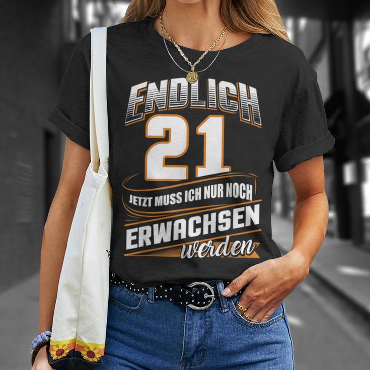 Endlich 21 Nur Noch Arwachsenwerden Geburtsjahr Birthday T-Shirt Geschenke für Sie