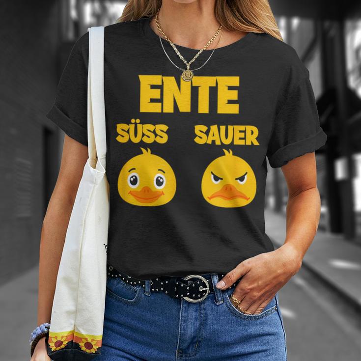 Ente Süß Sauer Lustig Witzig Koch Landwirt T-Shirt Geschenke für Sie