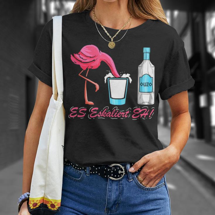 Es Escaliert Eh Flamingo & Ouzo T-Shirt Geschenke für Sie