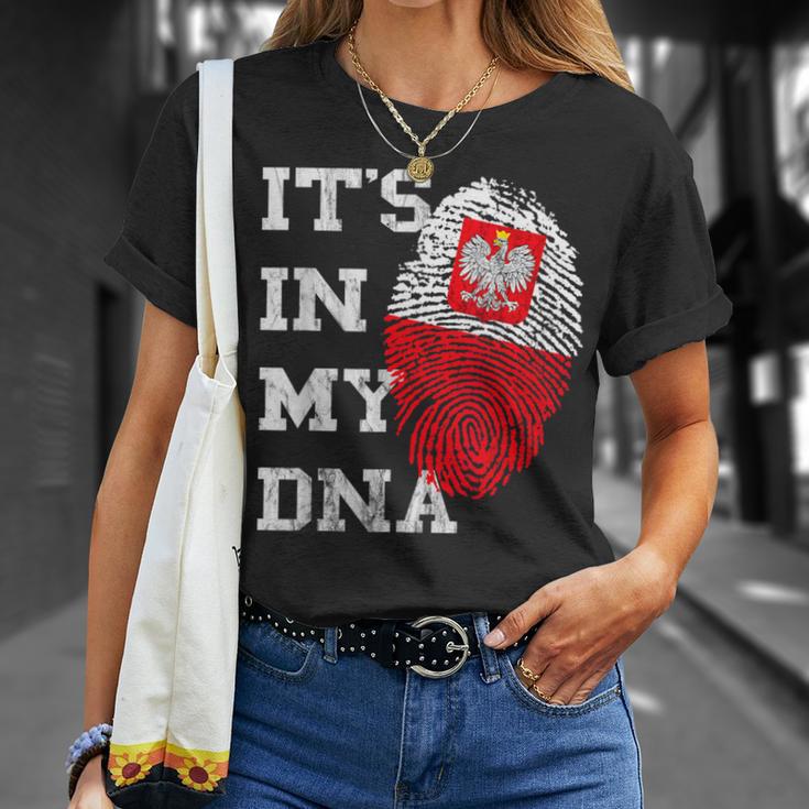 Es Ist In Meiner Dna Polska Genetik Polish Roots Poland T-Shirt Geschenke für Sie