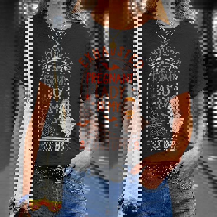 Exhausted Pregnant Lady Costume Halloween Pregnancy Mom T-Shirt Gifts for Her