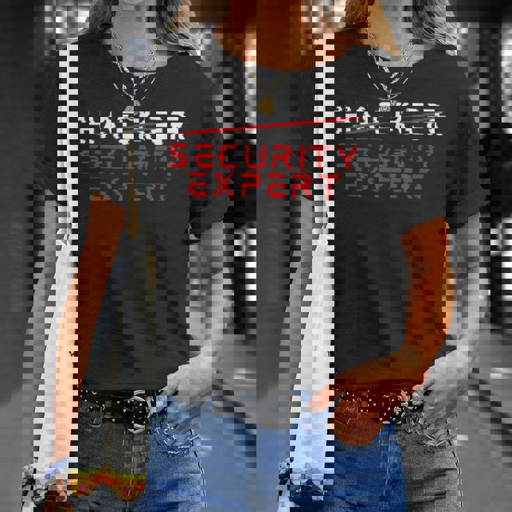 Expert En Sécurité Hacker Conception De Geek Informatique T-Shirt Cadeaux pour elle