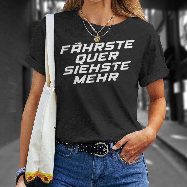 Fährste Quer Siehste Mehr Motorsport Drifting T-Shirt Geschenke für Sie