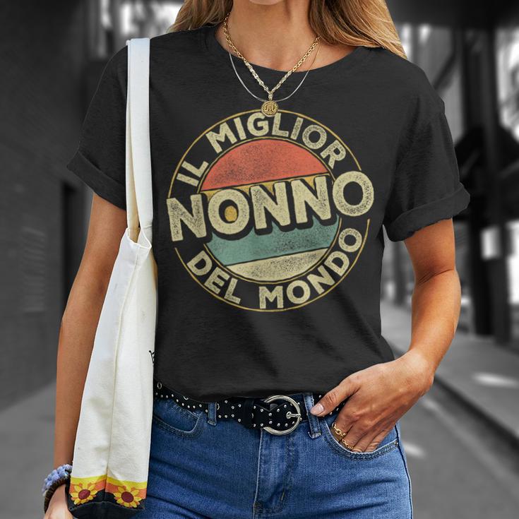 Festa Del Papà Uomini Il Miglior Nonno Del Mondo Nonno Maglietta Regalos para ella
