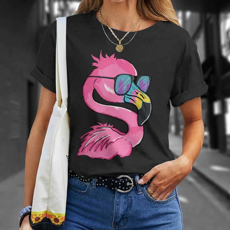 Flamingo Summer Vibes Vacation Flock Bird T-Shirt Gifts for Her