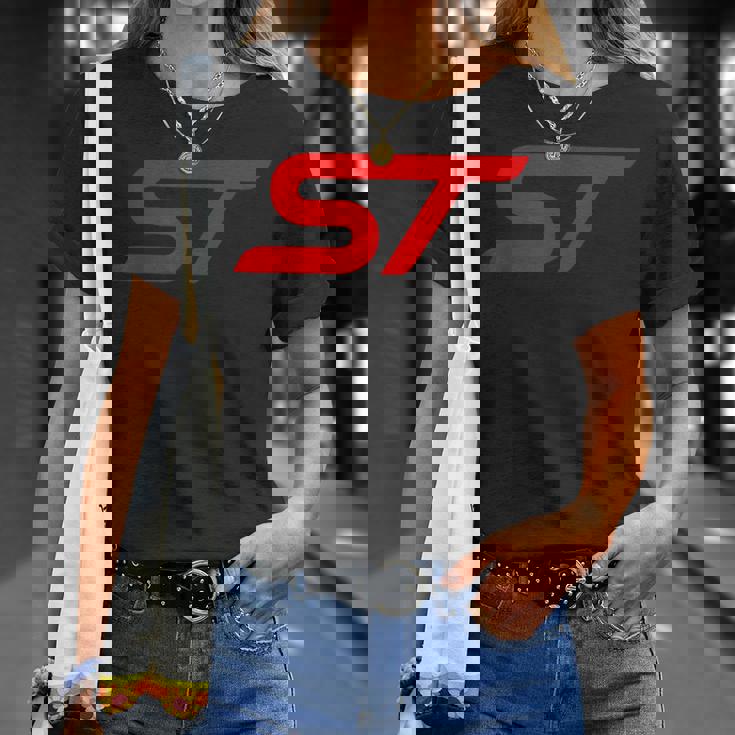 Focus St Basicersione Lettera Rossa Maglietta Regalos para ella