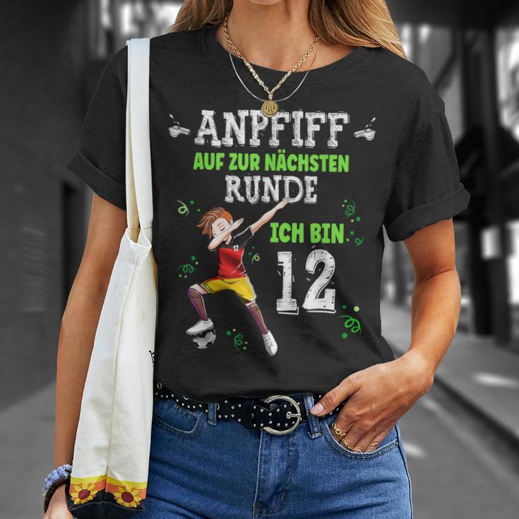 Football Dabbing Boy 12Th Birthday Ich Bin 12 Jahre T-Shirt Geschenke für Sie