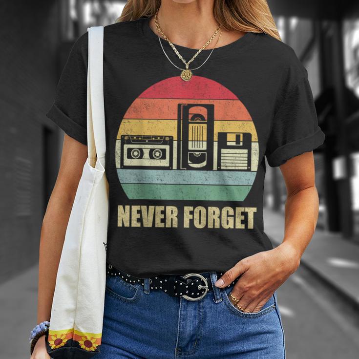 Never Forget Audio Cassette 70S 80S 90S T-Shirt Geschenke für Sie