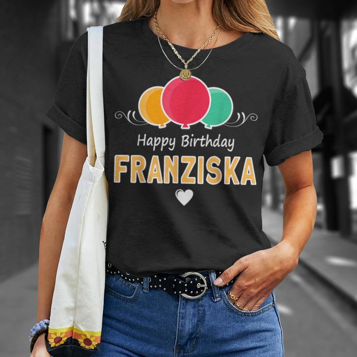 Franziska Happy Birthday Spruch T-Shirt Geschenke für Sie