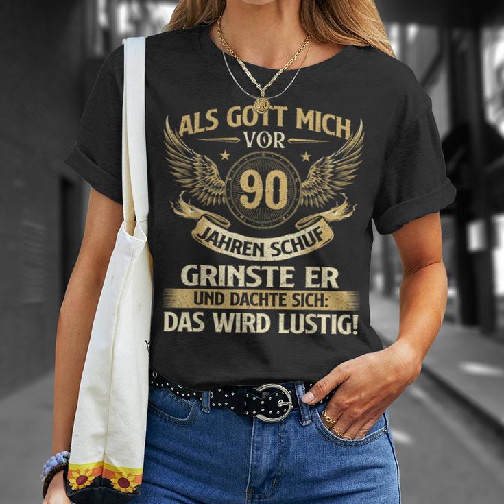 Als Gott Michor 90 Jahren Schuf Birthday T-Shirt Geschenke für Sie