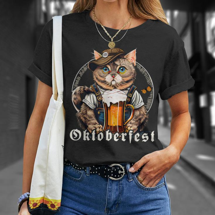 Cat Beer Oktoberfest Bavaria Lederhosen Costume T-Shirt Geschenke für Sie