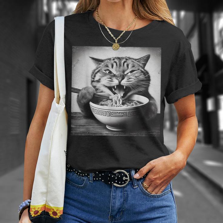 Cat Ramen Fiesta Kitten Anime Ramen Cat Enthusiast T-Shirt Geschenke für Sie