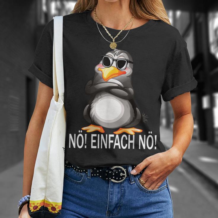 With Cute Penguin Bevor Du Fragst Nein Nö T-Shirt Geschenke für Sie